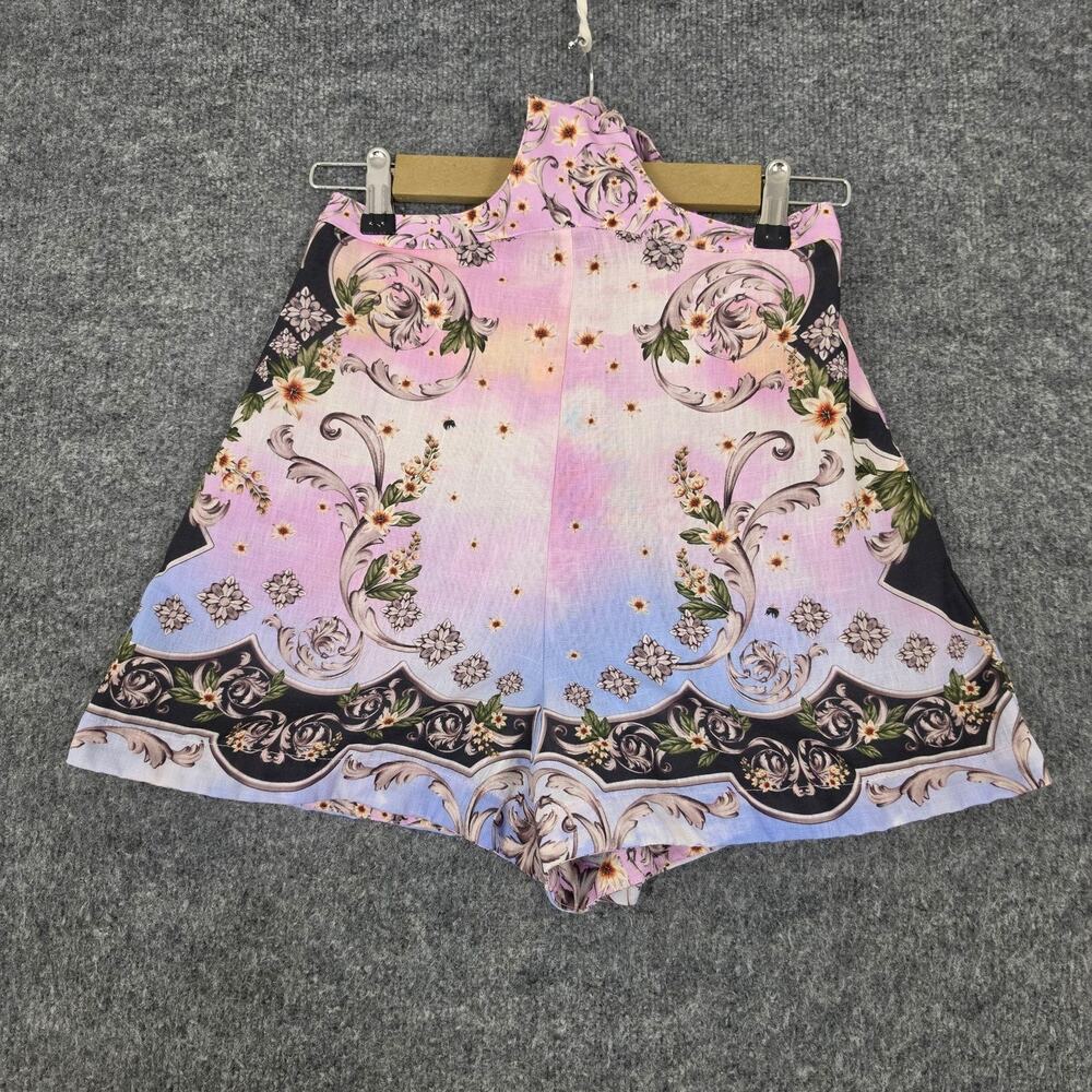 Agua Bendita Romper Small Shorts Breeze Muneh Floral Halter Multi Feminine Chic
